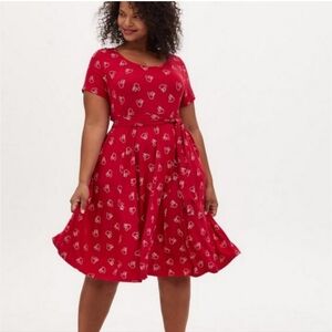 Torrid Disney skater dress with minnie mouse fit & flare Size 12